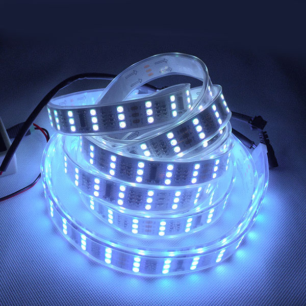 Triple Row TM1812 Series LED Digital Strip Lights, Programmable Pixel Full Color Chasing, Waterproof Optional, 720LEDs 16.4ft Per Reel By Sale Triple Row TM1812 Series LED Digital Strip Lights, Programmable Pixel Full Color Chasing, Waterproof Optional, 720LEDs 16.4ft Per Reel By Sale